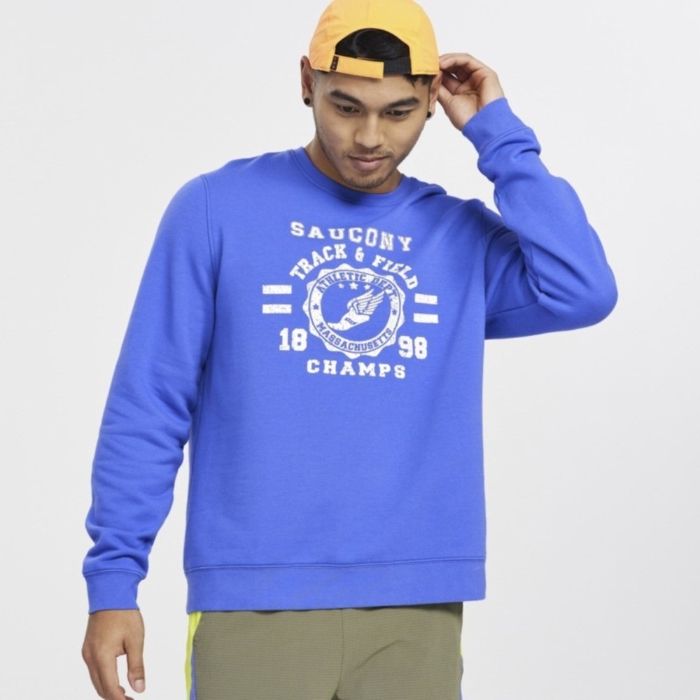 Saucony Rested Crew (Blue Raz) Men's Clothing M